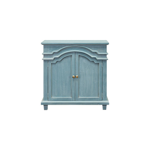 Victoria Ocean Blue 2 Drawer Accent Console - WCC Furniture & Mattress Center Lafayette & Lake Charles