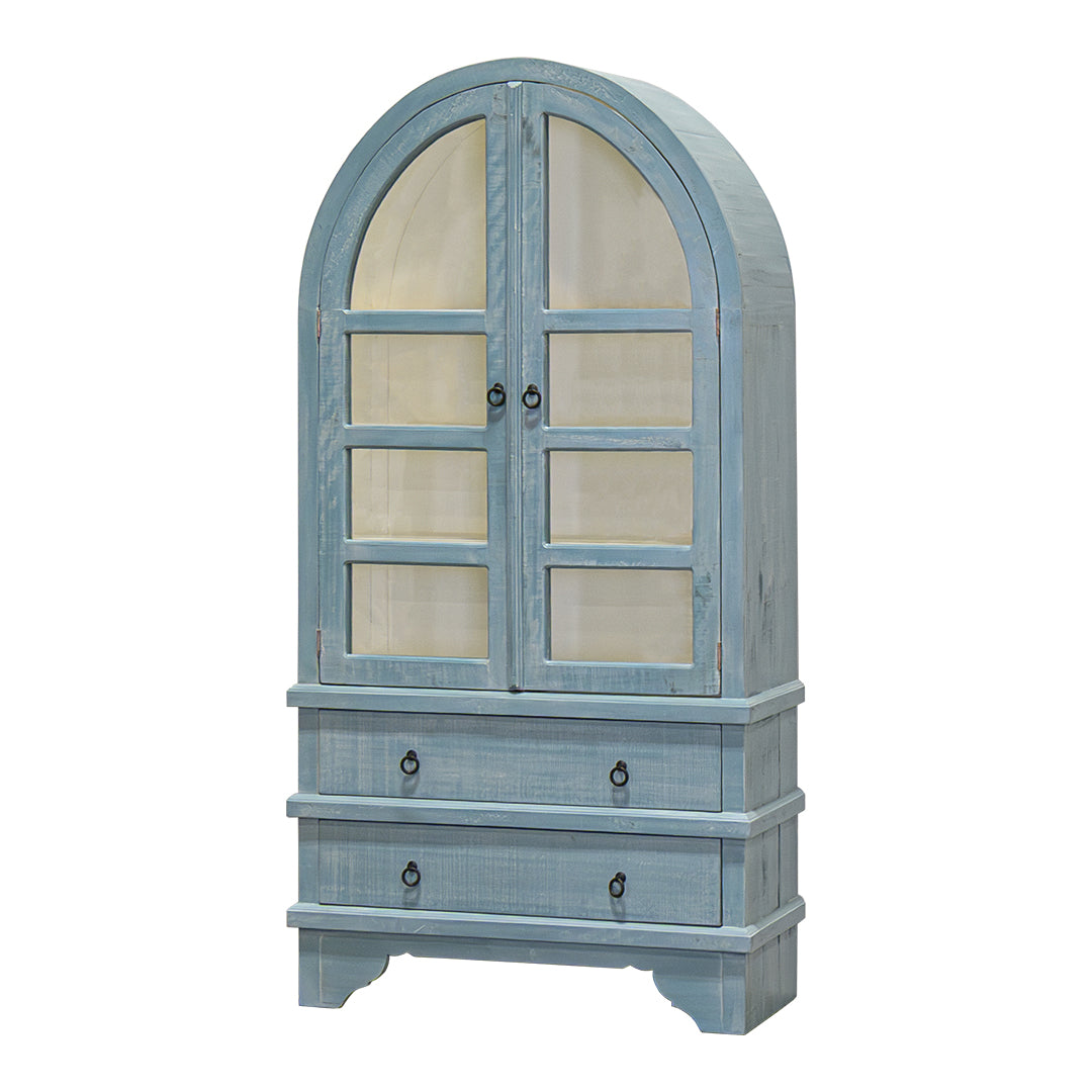 Fremont Curved Hutch Cabinet