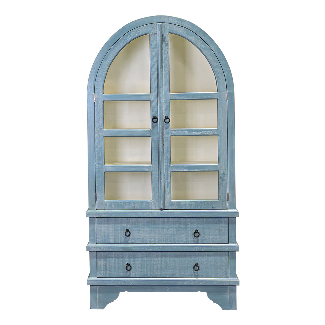 Fremont Curved Hutch Cabinet