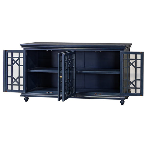Walker Golden Deep Blue 4 Door Console - WCC Furniture & Mattress Center Lafayette & Lake Charles
