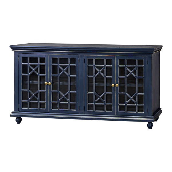 Walker Golden Deep Blue 4 Door Console - WCC Furniture & Mattress Center Lafayette & Lake Charles