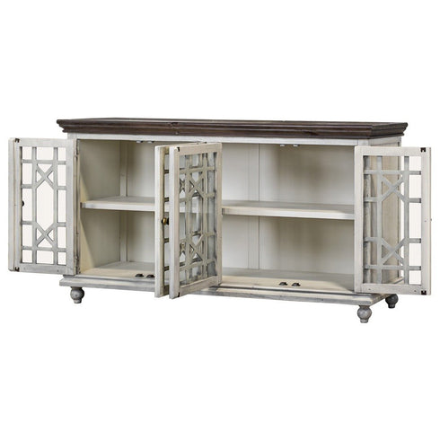 Walker Stone with Limewash Top 4 Door Console - WCC Furniture & Mattress Center Lafayette & Lake Charles