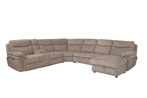 Waverly Driftwood Power Reclining Sectional w/ Sleeper - WCC Furniture & Mattress Center Lafayette & Lake Charles