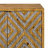 Westside Smooth Pecan with Silver 4 Door Console - WCC Furniture & Mattress Center Lafayette & Lake Charles