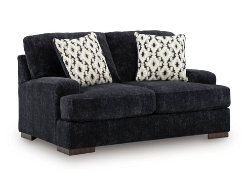 Whitmore Manor Black Pearl Loveseat - WCC Furniture & Mattress Center Lafayette & Lake Charles