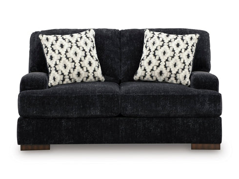 Whitmore Manor Black Pearl Loveseat - WCC Furniture & Mattress Center Lafayette & Lake Charles