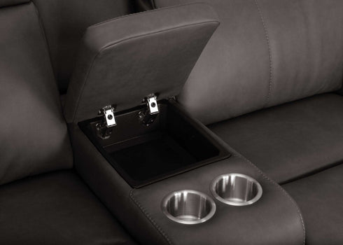 Winston Detroit Smoke Power Reclining Loveseat - WCC Furniture & Mattress Center Lafayette & Lake Charles