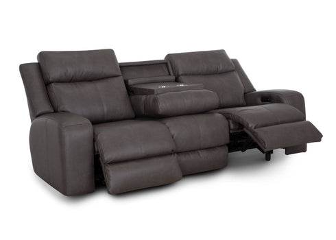 Winston Detroit Smoke Power Reclining Sofa w/ Drop Down Table - WCC Furniture & Mattress Center Lafayette & Lake Charles