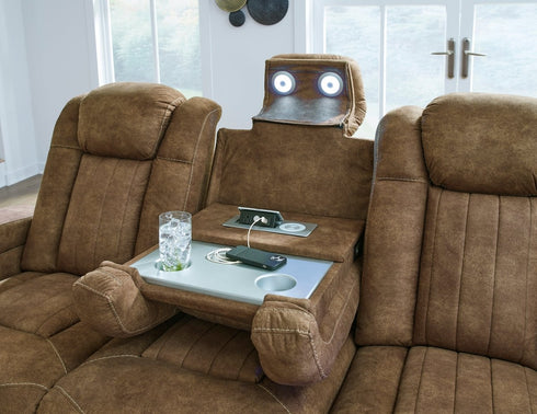 Wolfridge Brindle PWR Reclining Sofa & Loveseat - WCC Furniture & Mattress Center Lafayette & Lake Charles