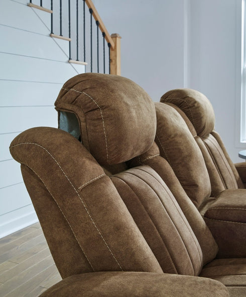 Wolfridge Brindle PWR Reclining Sofa & Loveseat - WCC Furniture & Mattress Center Lafayette & Lake Charles