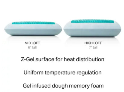 Gel Dough + Z Gel Mid Loft Pillow