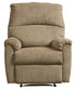 Nerviano Mocha Zero Wall Recliner