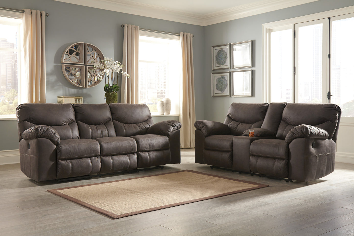 Boxberg Teak Reclining Sofa/Couch & Loveseat