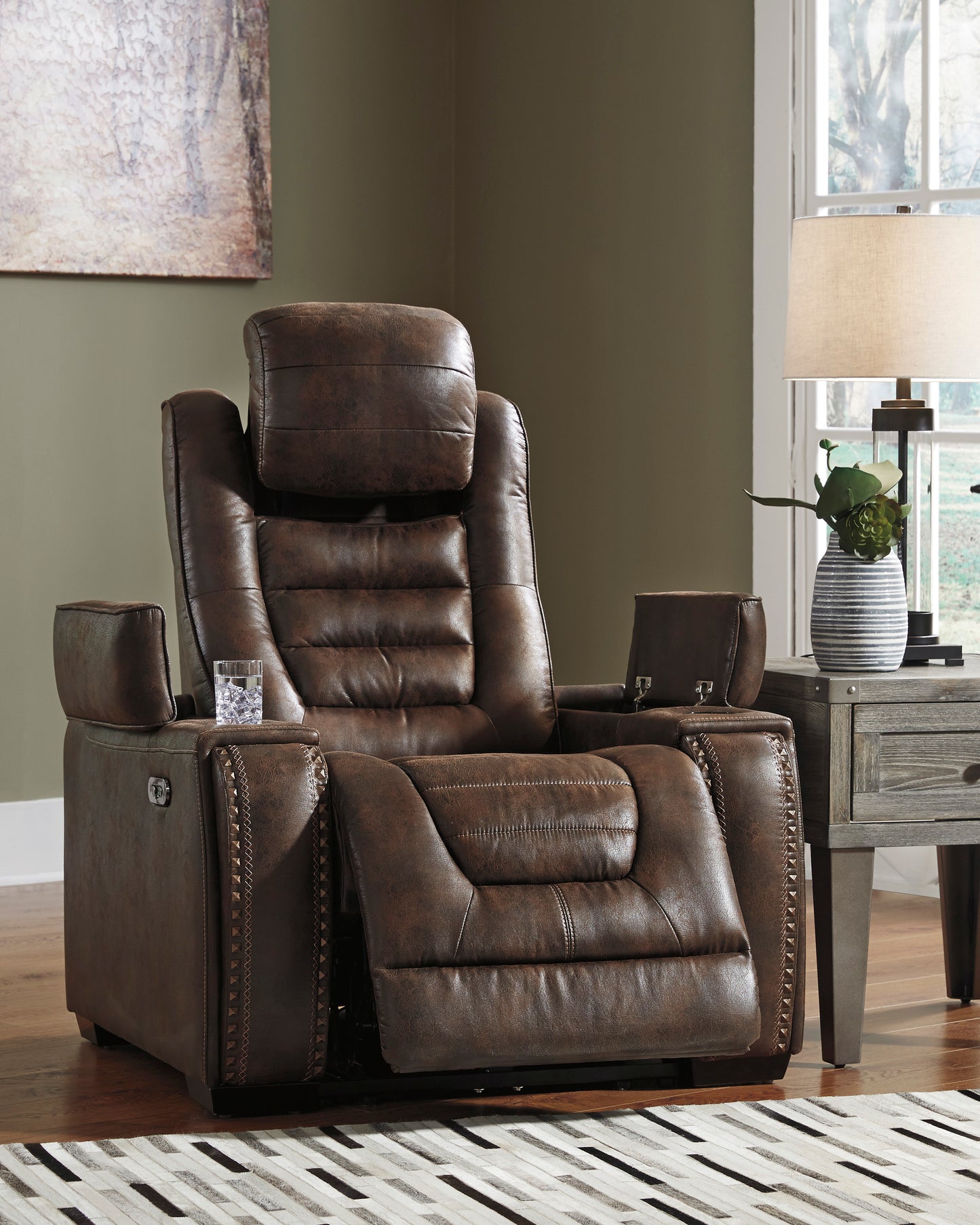 Game Zone Bark Power Recliner/ADJ Headrest
