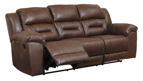 Stoneland Chocolate Reclining Sofa/Couch