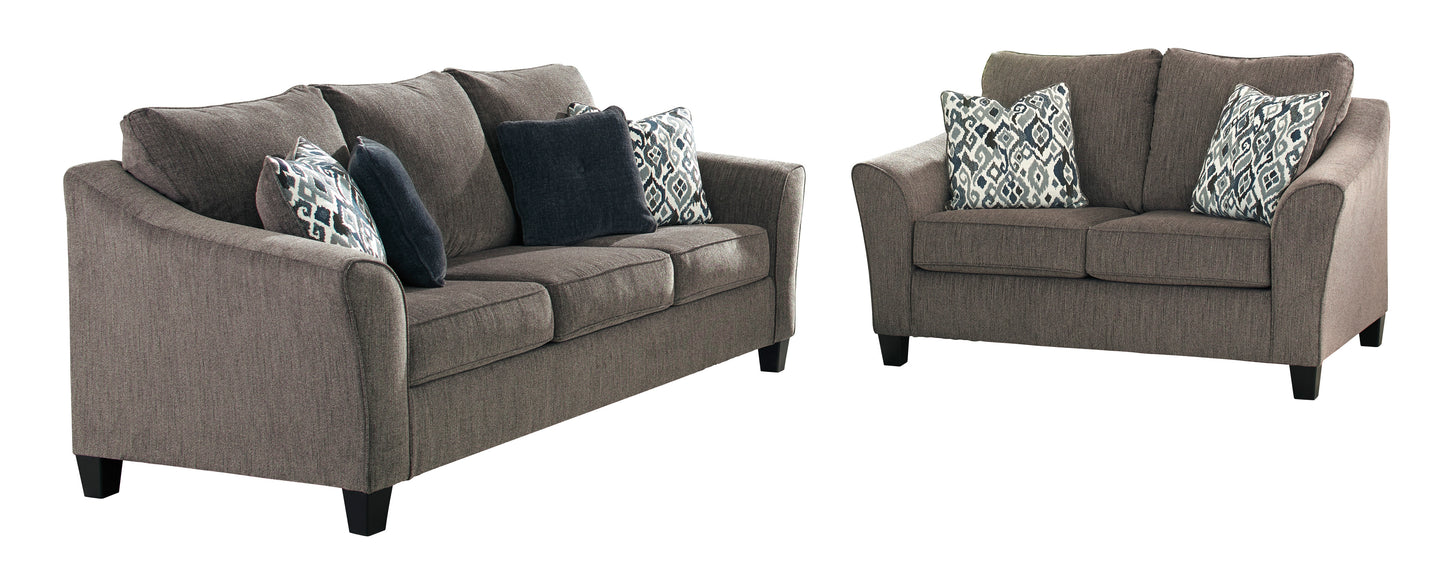 Nemoli Slate Sofa/Couch & Loveseat