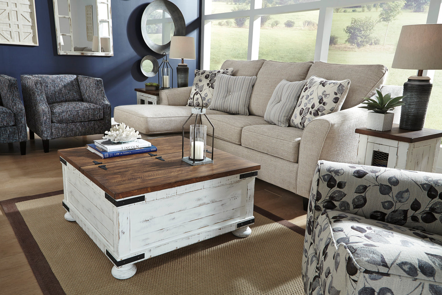 Abney Driftwood Reversible Sofa Chaise