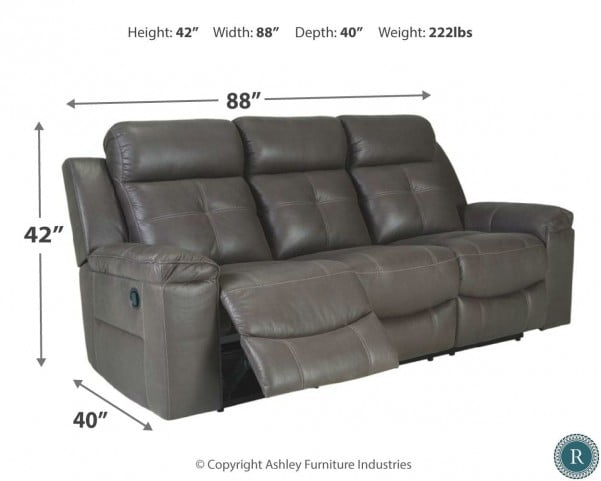 Jesolo Gray Reclining Sofa/Couch & Reclining Loveseat
