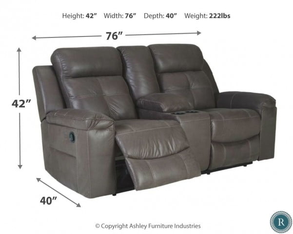 Jesolo Gray Reclining Sofa/Couch & Reclining Loveseat