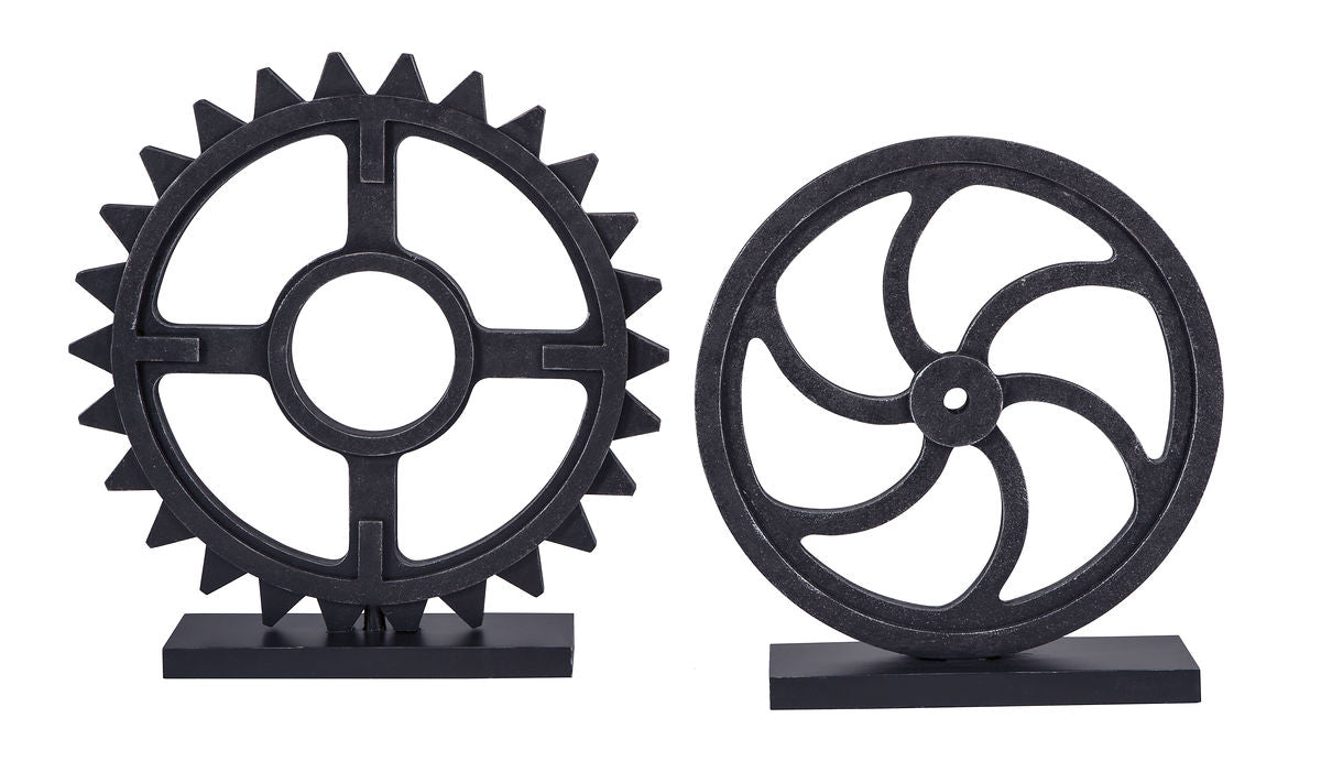 Dermot Antique Black Sculpture Set