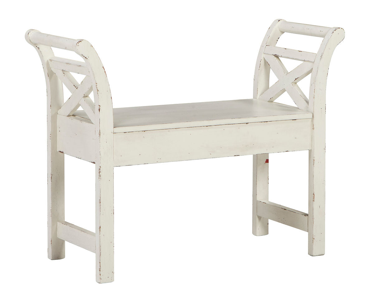Heron Ridge White Accent Bench
