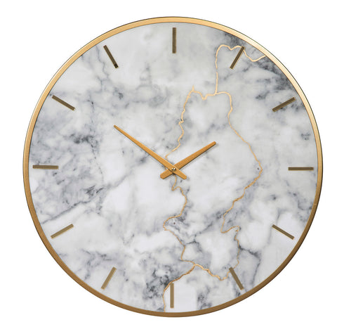 Jazmin Gray/Gold Finish Wall Clock