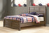Juararo Dark Brown Queen Panel Bed