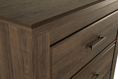 Juararo Dark Brown Five Drawer Chest