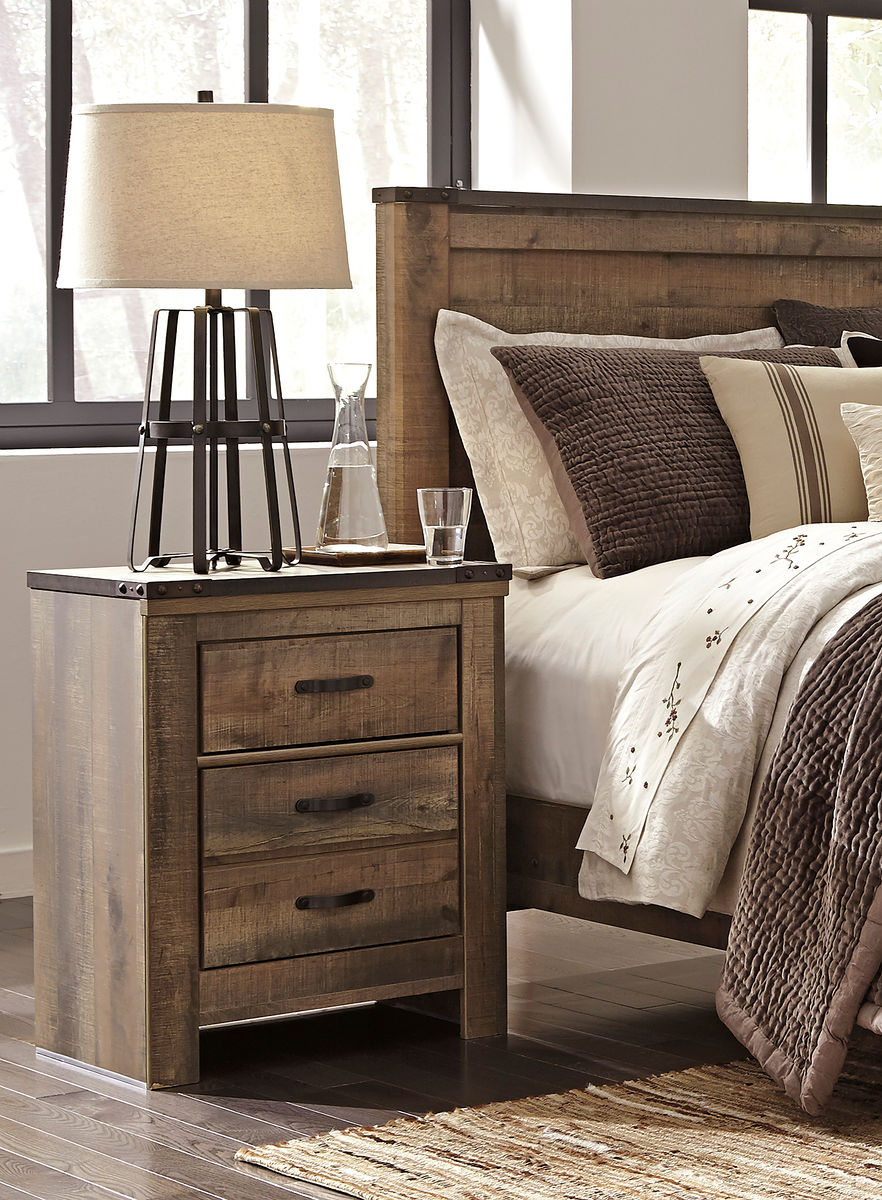 Trinell Brown Two Drawer Night Stand