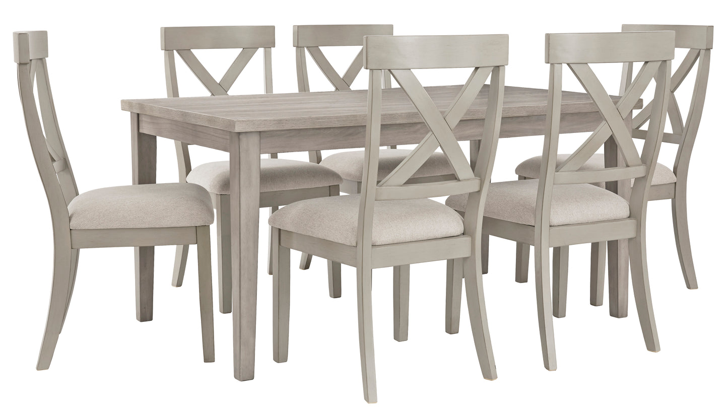 Parellen Gray 7 Piece Dining Set