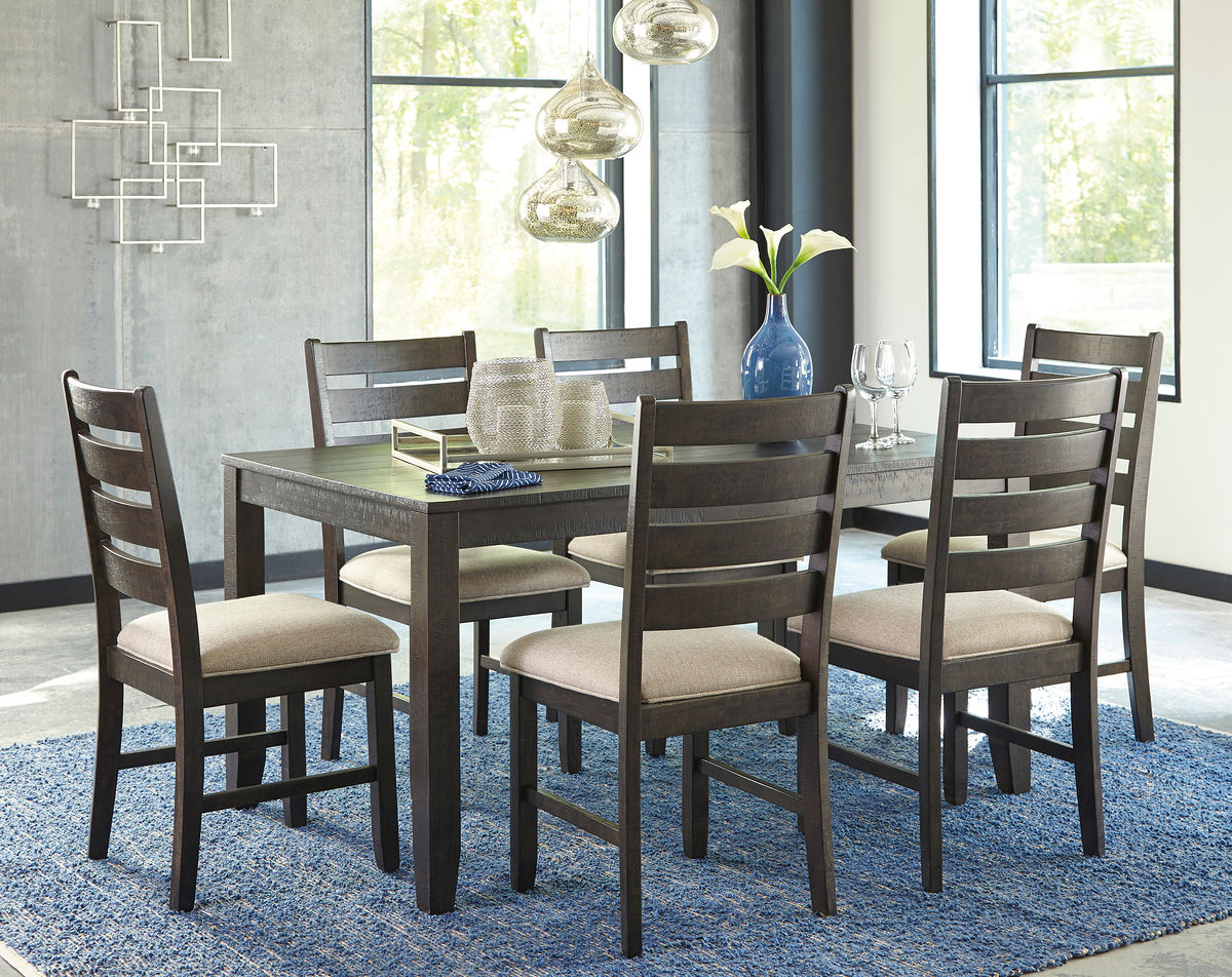 Rokane Brown 7 Piece Dining Set