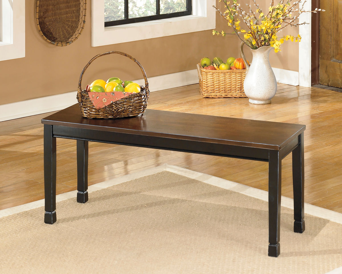 Owingsville Black/Brown Large Dining Room Bench