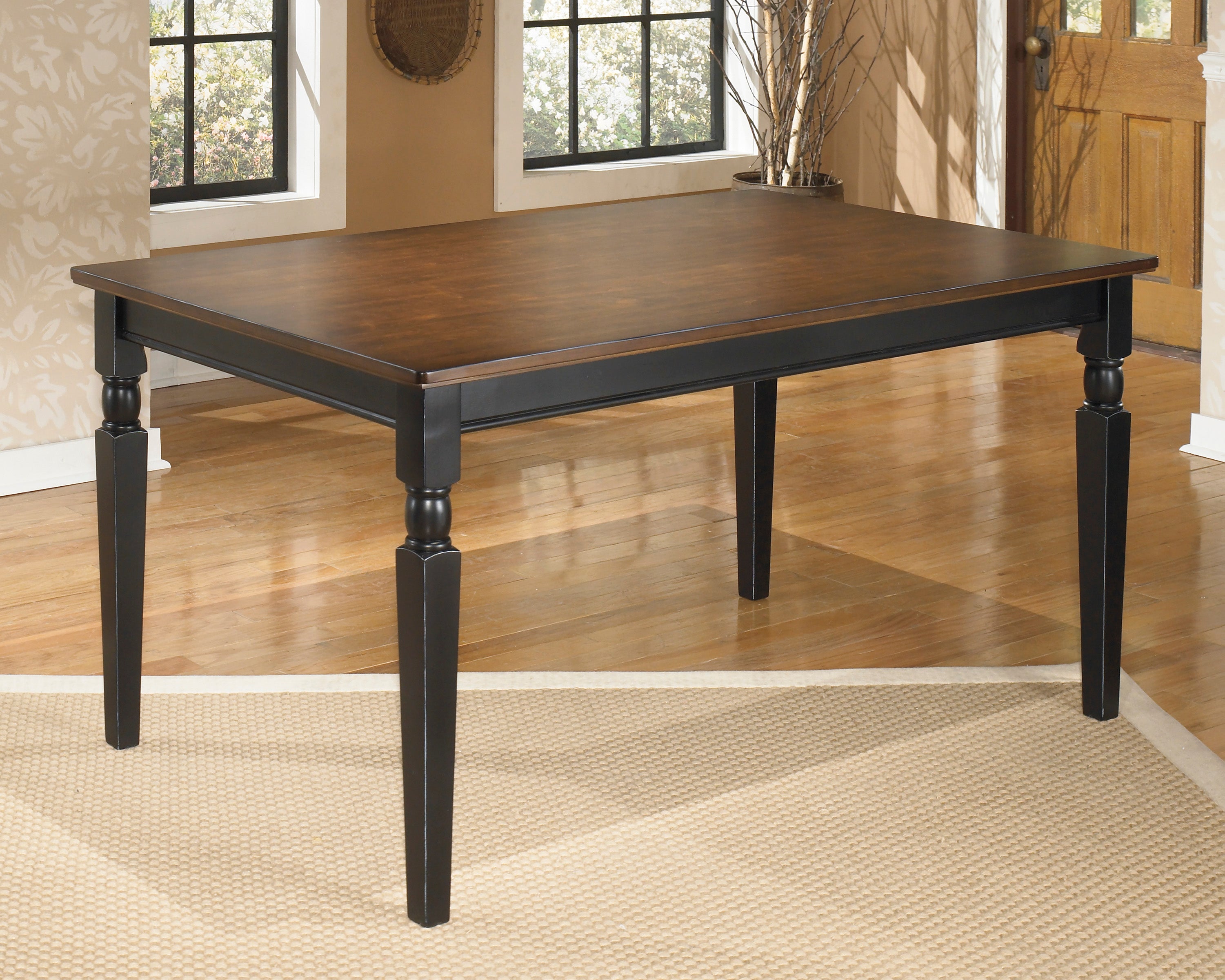 Owingsville Black/Brown Rectangular Dining Room Table – WCC