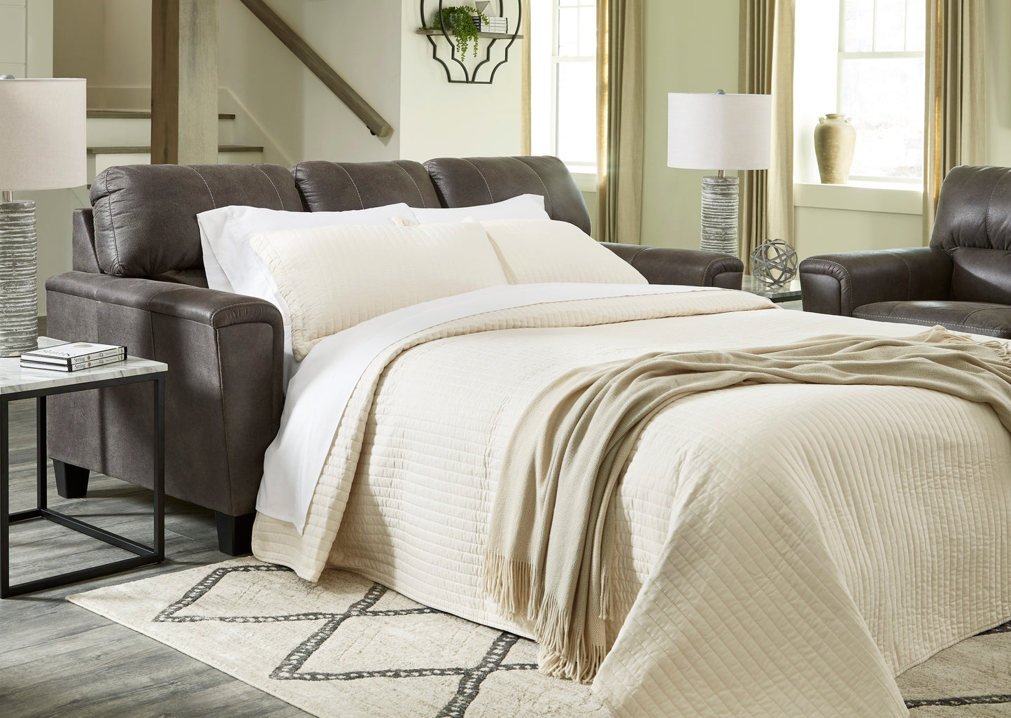 Navi Smoke Queen Sleeper Sofa