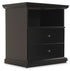Maribel Black One Drawer Night Stand