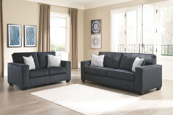 Altari Slate Sofa/Couch & Loveseat - WCC Furniture & Mattress Center Lafayette & Lake Charles