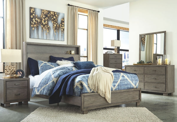 Arnett Gray Five Drawer Chest - WCC Furniture & Mattress Center Lafayette & Lake Charles