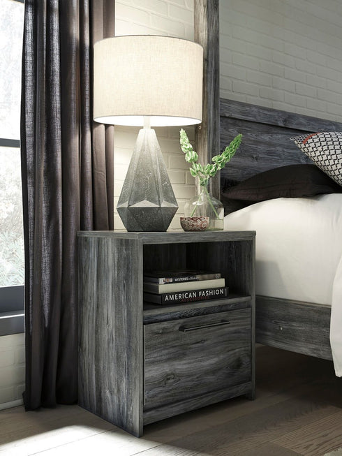 Baystorm Gray One Drawer Night Stand - WCC Furniture & Mattress Center Lafayette & Lake Charles