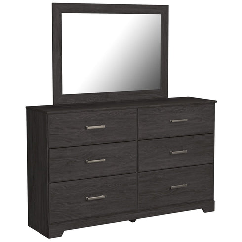 Belachime Charcoal Dresser & Mirror - WCC Furniture & Mattress Center Lafayette & Lake Charles