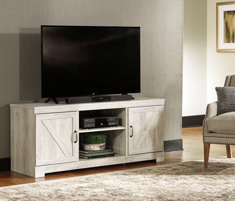 Bellaby Whitewash LG TV Stand - WCC Furniture & Mattress Center Lafayette & Lake Charles