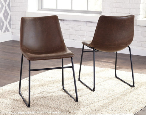 Centiar Brown/Black Dining UPH Side Chair (set of 2) - WCC Furniture & Mattress Center Lafayette & Lake Charles