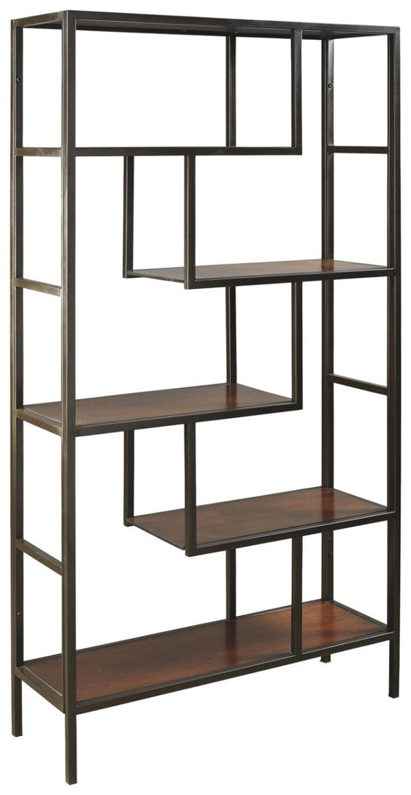 Frankwell Brown/Black Bookcase - WCC Furniture & Mattress Center Lafayette & Lake Charles