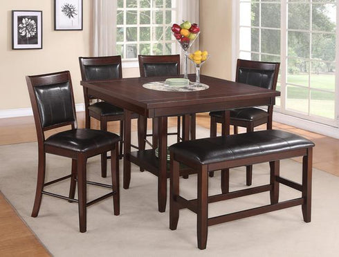 Fulton Cherry 6 Piece Counter Height Dining Set - WCC Furniture & Mattress Center Lafayette & Lake Charles