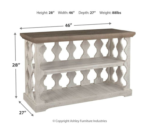 Havalance Gray/White Console Sofa/Couch Table - WCC Furniture & Mattress Center Lafayette & Lake Charles