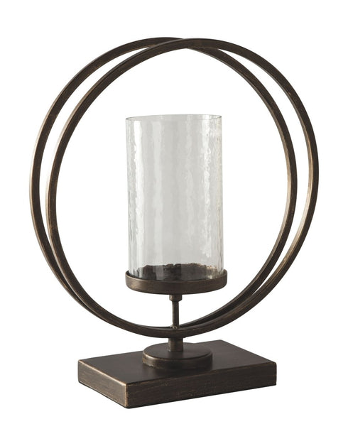 Jalal Antique Gold Finish Candle Holder - WCC Furniture & Mattress Center Lafayette & Lake Charles