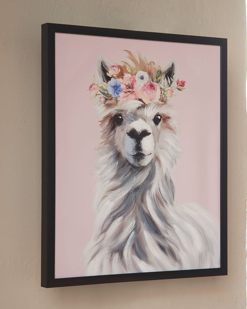 Josie Pink/White/Gray Wall Art - WCC Furniture & Mattress Center Lafayette & Lake Charles
