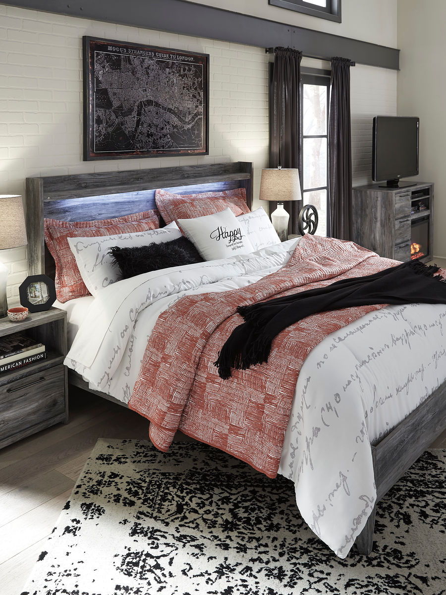 Ashley Baystorm King Panel Bed Gray
