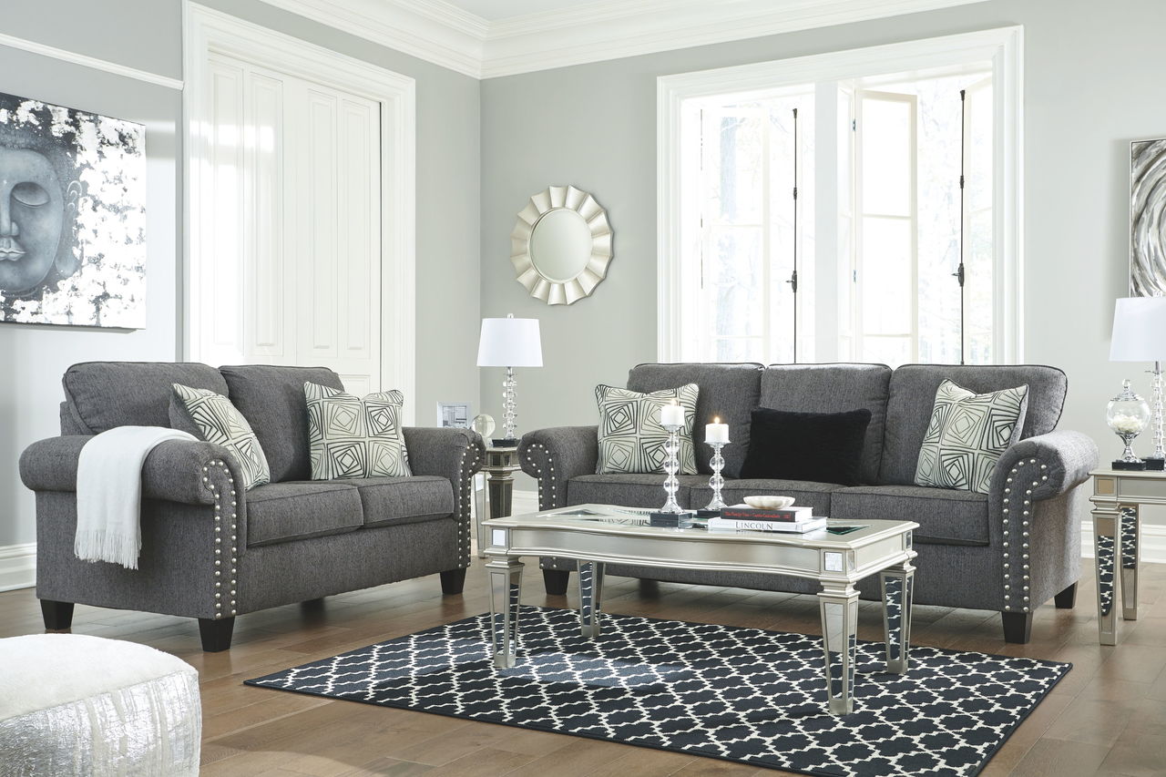 Agleno Charcoal Loveseat