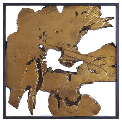 Fabiana Black/Gold Finish Wall Decor