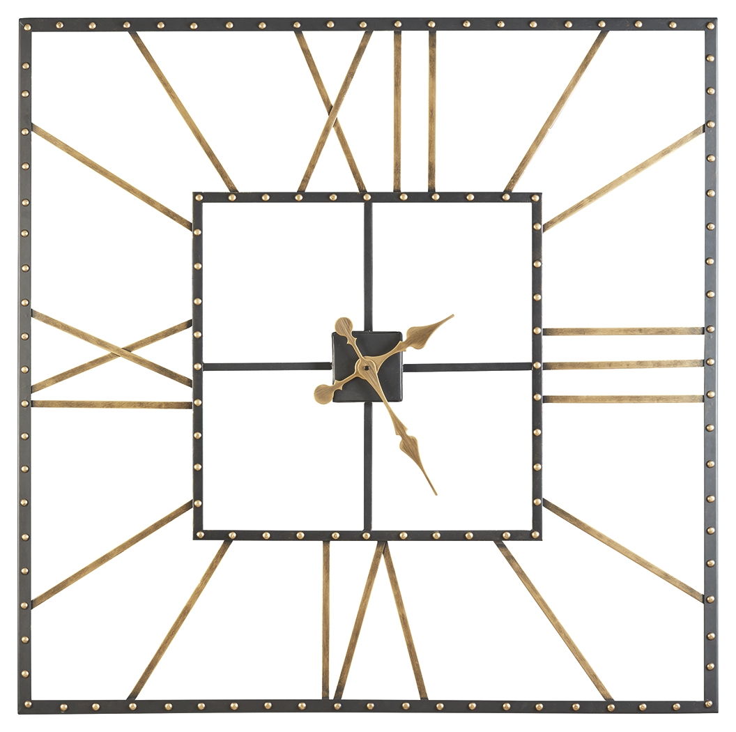 Thames Black/Gold Finish Wall Clock